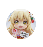プラカード精霊みなみちゃん(黄色)（個別スタンプ：2）