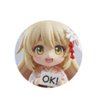 プラカード精霊みなみちゃん(黄色)（個別スタンプ：5）