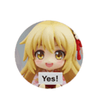 プラカード精霊みなみちゃん(黄色)（個別スタンプ：7）