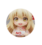 プラカード精霊みなみちゃん(黄色)（個別スタンプ：8）