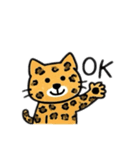 可愛いヒョウ日本語とデカヒョウ（個別スタンプ：2）