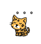 可愛いヒョウ日本語とデカヒョウ（個別スタンプ：21）