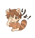 レッサーパンダ化の男の子達（個別スタンプ：35）