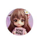 野球みなみちゃんカプセルトイ（個別スタンプ：5）