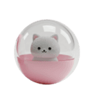 もふもふねこカプセルトイ（個別スタンプ：1）