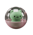 もふもふねこカプセルトイ（個別スタンプ：4）