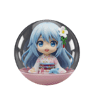 水色の精霊みなみちゃんカプセルトイ（個別スタンプ：1）