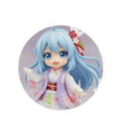 水色の精霊みなみちゃんカプセルトイ（個別スタンプ：3）