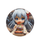 水色の精霊みなみちゃんカプセルトイ（個別スタンプ：7）