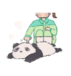 パンダさんと飼育員さん（個別スタンプ：20）