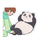 パンダさんと飼育員さん（個別スタンプ：22）