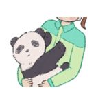 パンダさんと飼育員さん（個別スタンプ：36）