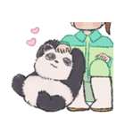 パンダさんと飼育員さん（個別スタンプ：38）