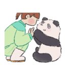 パンダさんと飼育員さん（個別スタンプ：39）