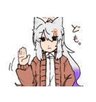 レインボーで猫耳生えたのが何か沢山いるぞ（個別スタンプ：1）