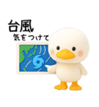 毎年使える✨かわいい✨3D夏のアヒル（個別スタンプ：28）