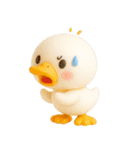 毎年使える✨かわいい✨3D夏のアヒル（個別スタンプ：37）