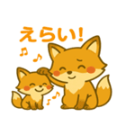 トークで人気者★きつね親子スタンプ（個別スタンプ：12）