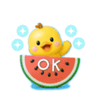 ずっと使える♡3D ひよこの夏（個別スタンプ：2）