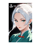 真剣な白髪カンフー女（個別スタンプ：9）