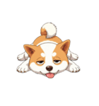 【暑さでバテてる犬 1】（個別スタンプ：6）