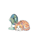 【扇風機と風鈴と猫】（個別スタンプ：2）