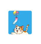 【扇風機と風鈴と猫】（個別スタンプ：4）
