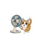 【扇風機と風鈴と猫】（個別スタンプ：5）