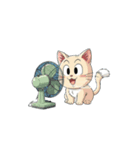 【扇風機と風鈴と猫】（個別スタンプ：6）