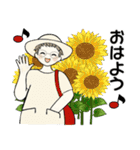 ベビーフェイスのシニアちゃん ☆ 夏の毎日（個別スタンプ：1）