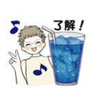 ベビーフェイスのシニアちゃん ☆ 夏の毎日（個別スタンプ：5）