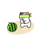 夏のミケネコ（個別スタンプ：30）