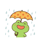 夏を楽しむカエルくん（個別スタンプ：1）