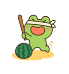 夏を楽しむカエルくん（個別スタンプ：13）