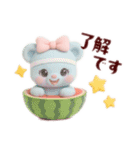フワモコくまちゃん＊夏休み（個別スタンプ：25）