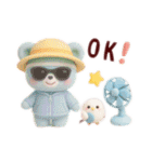 フワモコくまちゃん＊夏休み（個別スタンプ：27）