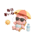 フワモコくまちゃん＊夏休み（個別スタンプ：38）