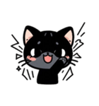 [アレンジ用]クロネコのリー（個別スタンプ：4）