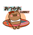ハート耳のブタ♡女子。夏VER（個別スタンプ：3）