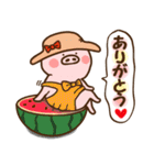 ハート耳のブタ♡女子。夏VER（個別スタンプ：11）