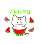 【夏】ネコタムの使えるキュートなスタンプ（個別スタンプ：3）