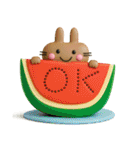 POPなうさぎさん✳︎夏のスタンプ✳︎暑いね（個別スタンプ：6）