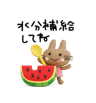 POPなうさぎさん✳︎夏のスタンプ✳︎暑いね（個別スタンプ：22）