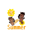 飛び出すモブ馬隊の夏Summer（個別スタンプ：1）