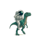 [アレンジ用]恐竜と宇宙飛行士（個別スタンプ：7）