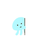 ふわふわクラゲの一言日本語（個別スタンプ：16）