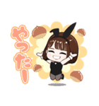 栗山莉緒のくりくりバニーちゃんスタンプ♡（個別スタンプ：8）