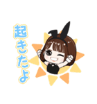 栗山莉緒のくりくりバニーちゃんスタンプ♡（個別スタンプ：9）