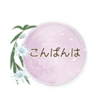 夏咲く花のフレーム挨拶スタンプ（個別スタンプ：24）