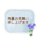夏咲く花のフレーム挨拶スタンプ（個別スタンプ：39）